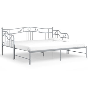 Telaio Divano Letto Estraibile Grigio in Metallo 90x200 cm 324766