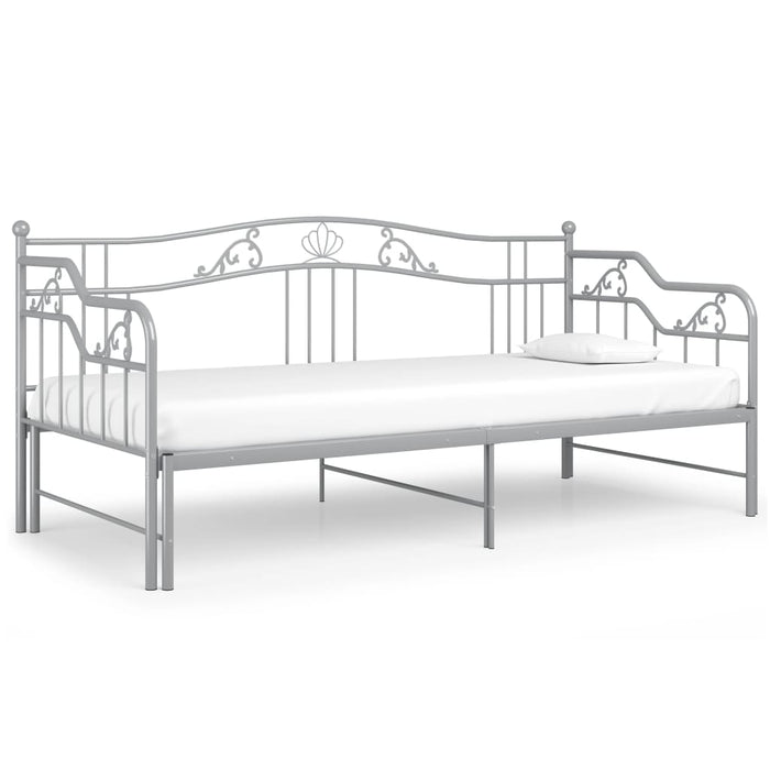 Telaio Divano Letto Estraibile Grigio in Metallo 90x200 cm 324766