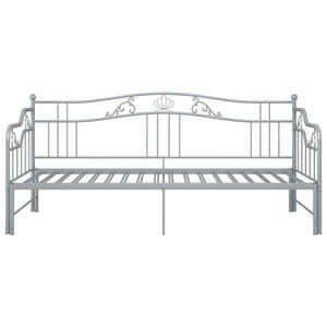 Telaio Divano Letto Estraibile Grigio in Metallo 90x200 cm 324766