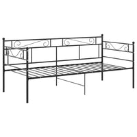 Divano Letto Telaio Nero in Metallo 90x200 cm 324767