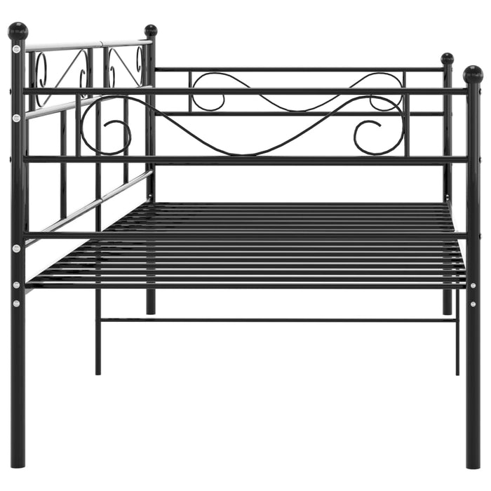 Divano Letto Telaio Nero in Metallo 90x200 cm 324767