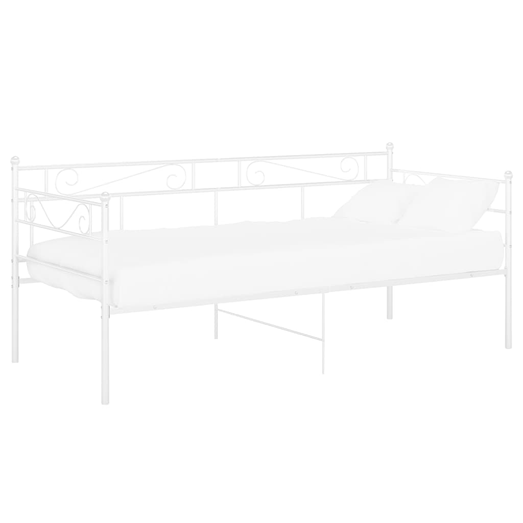 Telaio Divano Letto Bianco in Metallo 90x200 cm cod mxl 61645