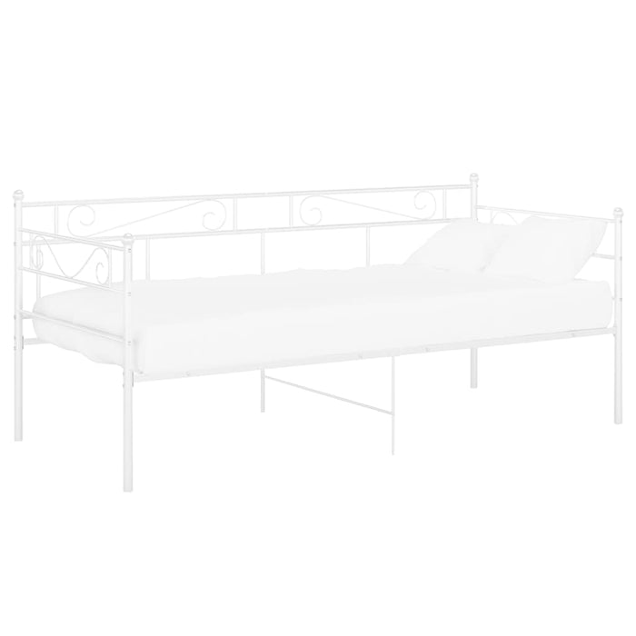 Telaio Divano Letto Bianco in Metallo 90x200 cm cod mxl 61645