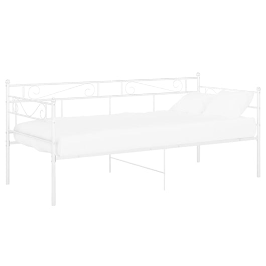 Telaio Divano Letto Bianco in Metallo 90x200 cm 324768