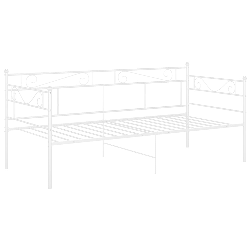 Telaio Divano Letto Bianco in Metallo 90x200 cm 324768