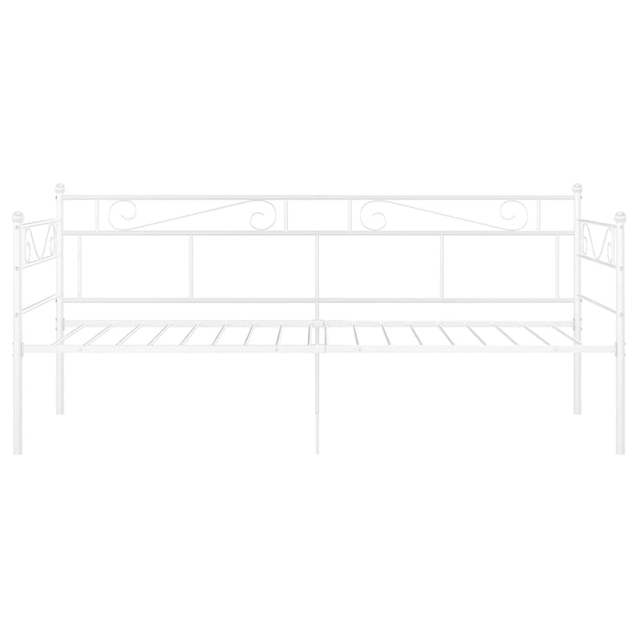 Telaio Divano Letto Bianco in Metallo 90x200 cm 324768