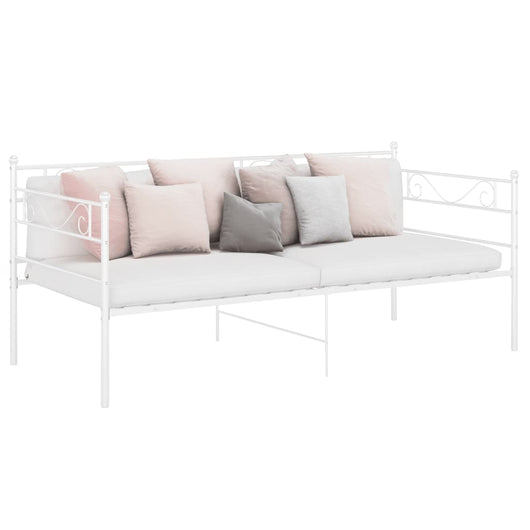 Telaio Divano Letto Bianco in Metallo 90x200 cm 324768