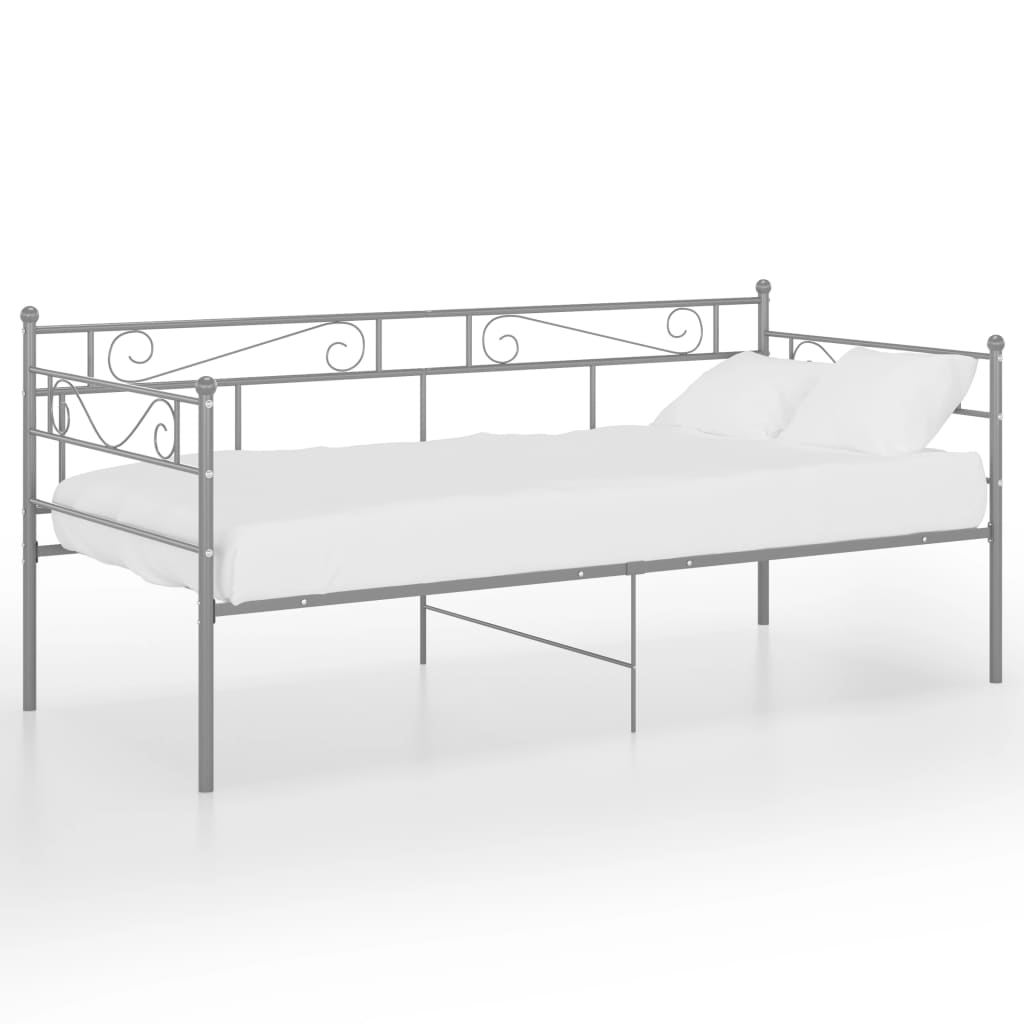 Telaio Divano Letto Grigio in Metallo 90x200 cm cod mxl 59850