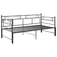 Telaio Divano Letto Estraibile Nero in Metallo 90x200 cm 324770