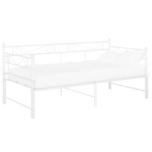 Telaio Divano Letto Estraibile Bianco in Metallo 90x200 cm cod mxl 41348