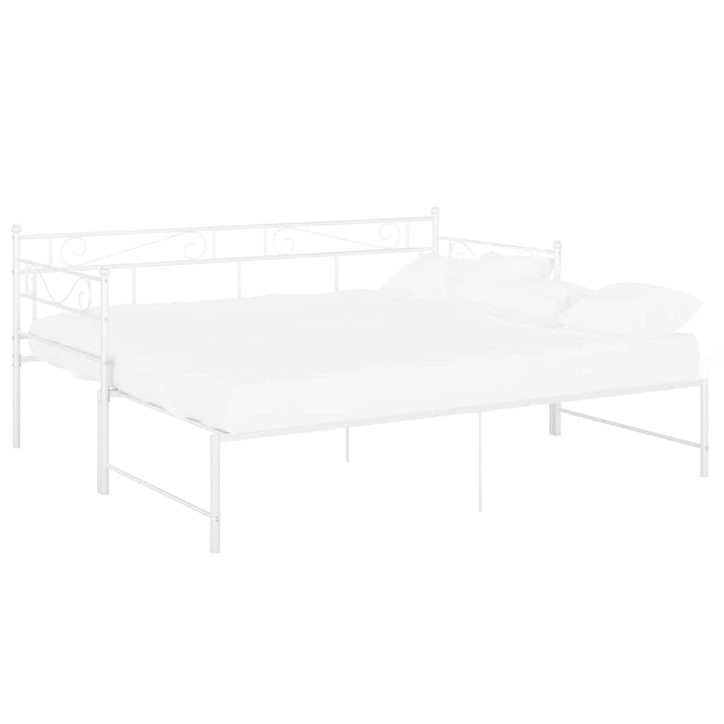 Telaio Divano Letto Estraibile Bianco in Metallo 90x200 cm cod mxl 41348