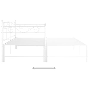 Telaio Divano Letto Estraibile Bianco in Metallo 90x200 cm cod mxl 41348