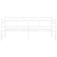 Telaio Divano Letto Estraibile Bianco in Metallo 90x200 cm cod mxl 41348