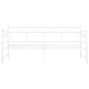 Telaio Divano Letto Estraibile Bianco in Metallo 90x200 cm cod mxl 41348