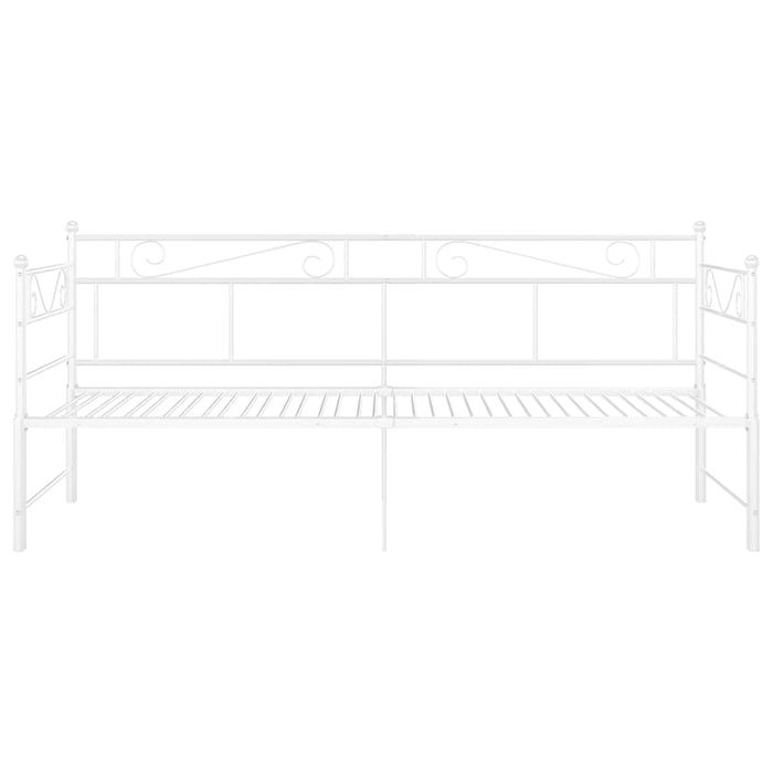 Telaio Divano Letto Estraibile Bianco in Metallo 90x200 cm cod mxl 41348