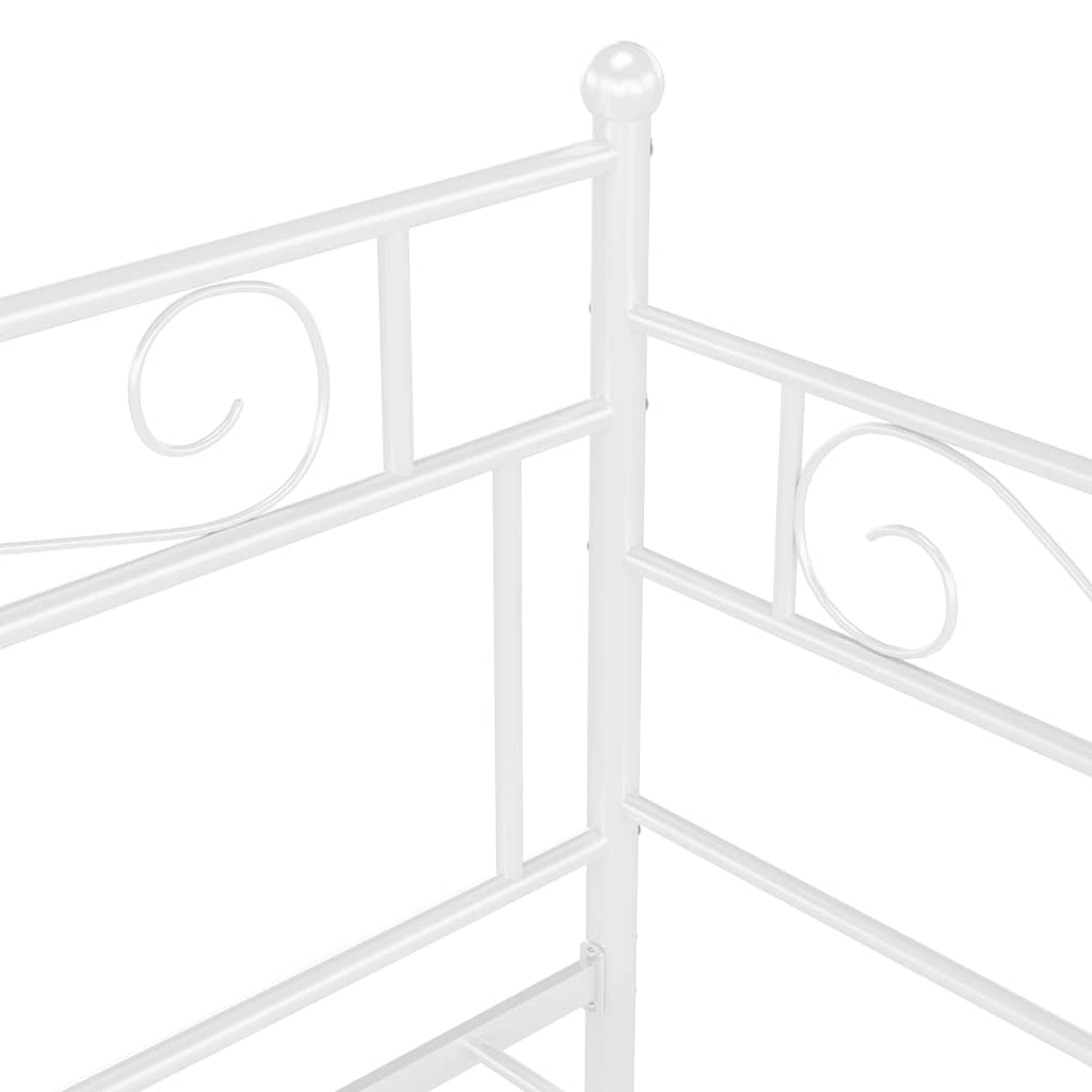 Telaio Divano Letto Estraibile Bianco in Metallo 90x200 cm cod mxl 41348