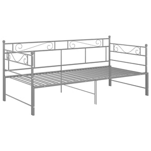 Telaio Divano Letto Estraibile Grigio in Metallo 90x200 cm 324772
