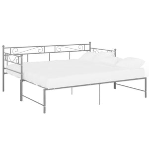Telaio Divano Letto Estraibile Grigio in Metallo 90x200 cm 324772