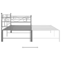 Telaio Divano Letto Estraibile Grigio in Metallo 90x200 cm 324772