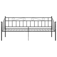 Divano Letto Telaio Nero in Metallo 90x200 cm 324773