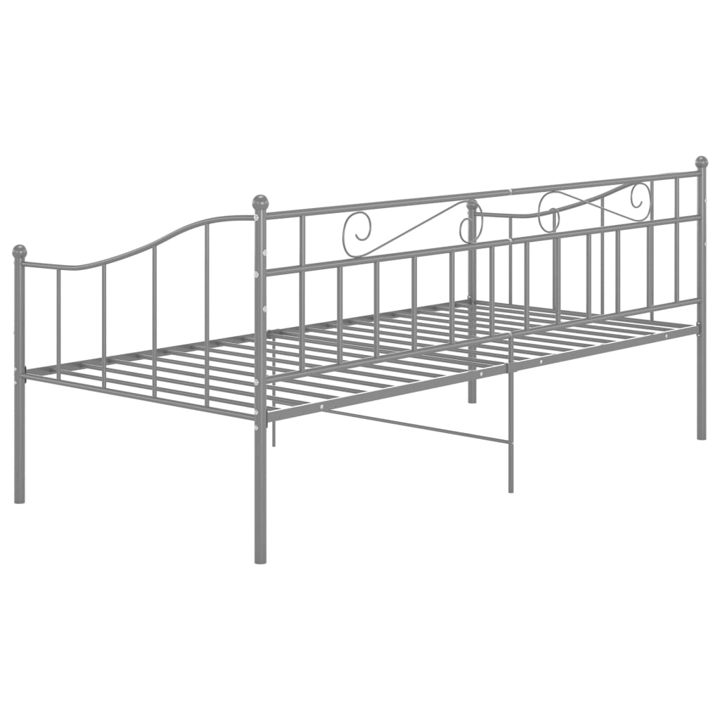 Telaio Divano Letto Grigio in Metallo 90x200 cm 324775