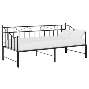 Telaio Divano Letto Estraibile Nero in Metallo 90x200 cm cod mxl 46267