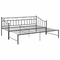 Telaio Divano Letto Estraibile Nero in Metallo 90x200 cm cod mxl 46267