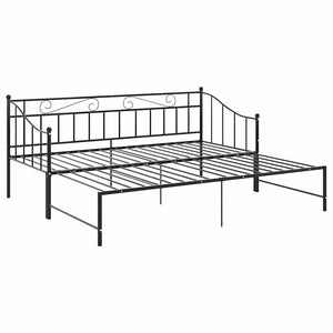 Telaio Divano Letto Estraibile Nero in Metallo 90x200 cm cod mxl 46267