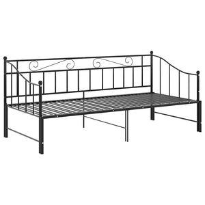 Telaio Divano Letto Estraibile Nero in Metallo 90x200 cm cod mxl 46267