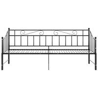 Telaio Divano Letto Estraibile Nero in Metallo 90x200 cm cod mxl 46267