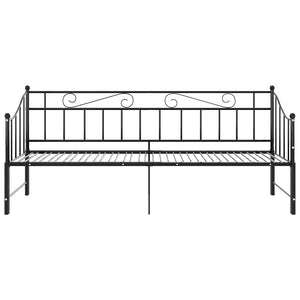 Telaio Divano Letto Estraibile Nero in Metallo 90x200 cm cod mxl 46267
