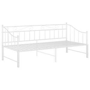 Telaio Divano Letto Estraibile Bianco in Metallo 90x200 cm