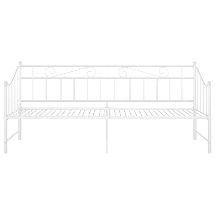 Telaio Divano Letto Estraibile Bianco in Metallo 90x200 cm