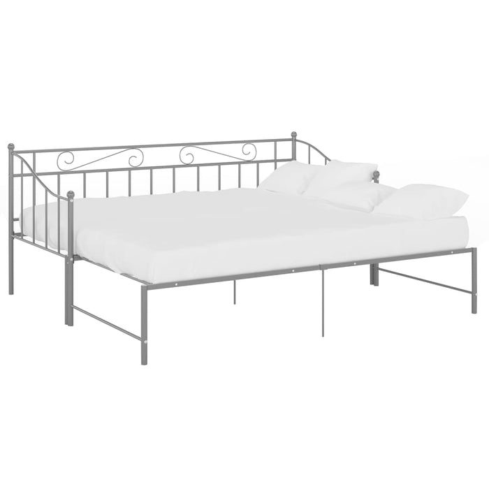 Telaio Divano Letto Estraibile Grigio in Metallo 90x200 cm cod mxl 61793