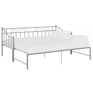 Telaio Divano Letto Estraibile Grigio in Metallo 90x200 cm 324778