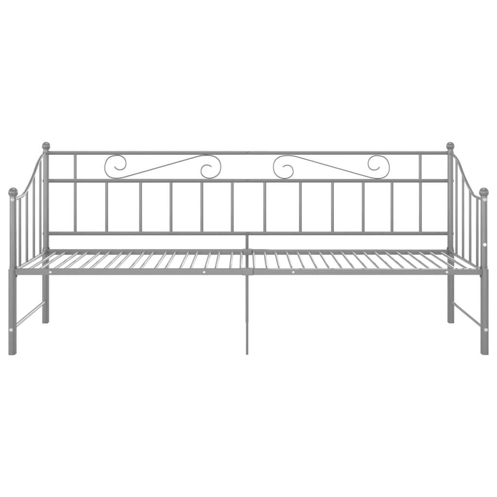 Telaio Divano Letto Estraibile Grigio in Metallo 90x200 cm 324778