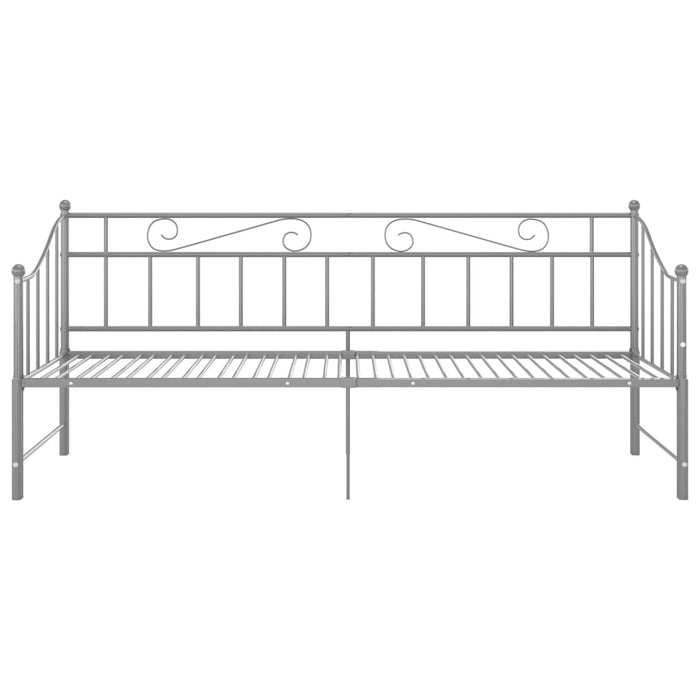 Telaio Divano Letto Estraibile Grigio in Metallo 90x200 cm 324778