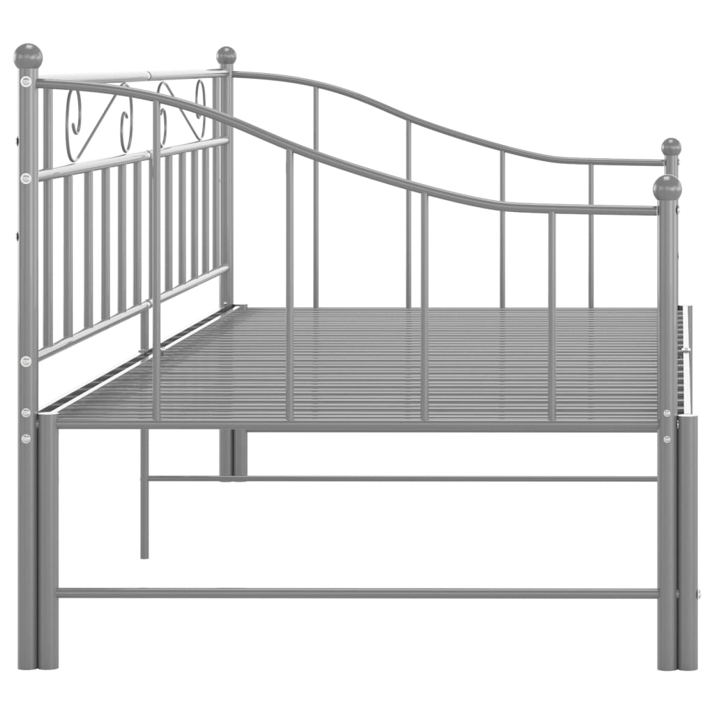 Telaio Divano Letto Estraibile Grigio in Metallo 90x200 cm cod mxl 61793