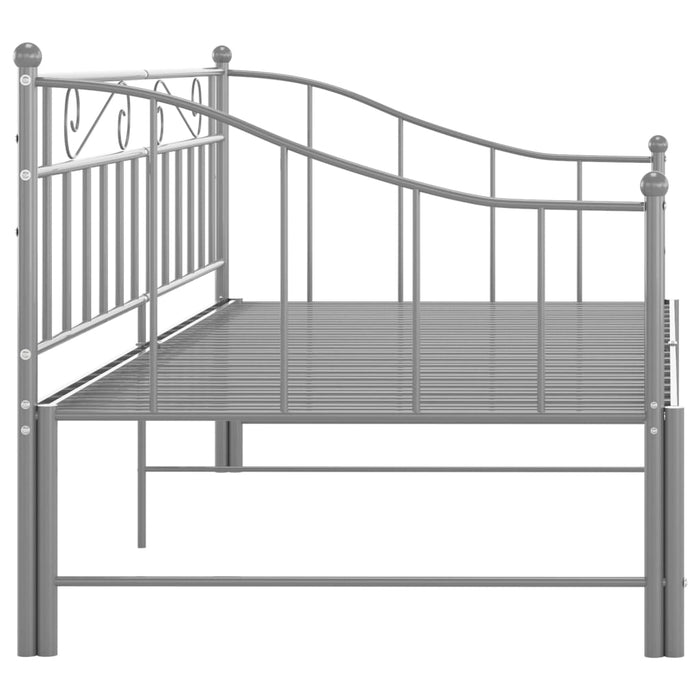 Telaio Divano Letto Estraibile Grigio in Metallo 90x200 cm cod mxl 61793