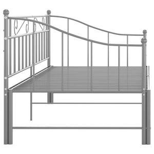 Telaio Divano Letto Estraibile Grigio in Metallo 90x200 cm 324778