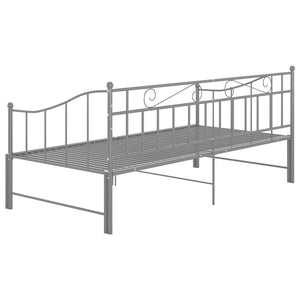 Telaio Divano Letto Estraibile Grigio in Metallo 90x200 cm 324778