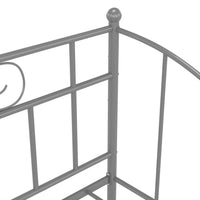 Telaio Divano Letto Estraibile Grigio in Metallo 90x200 cm 324778