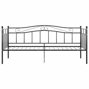 Divano Letto Telaio Nero in Metallo 90x200 cm