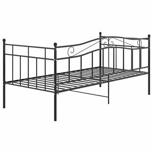 Divano Letto Telaio Nero in Metallo 90x200 cm 324779