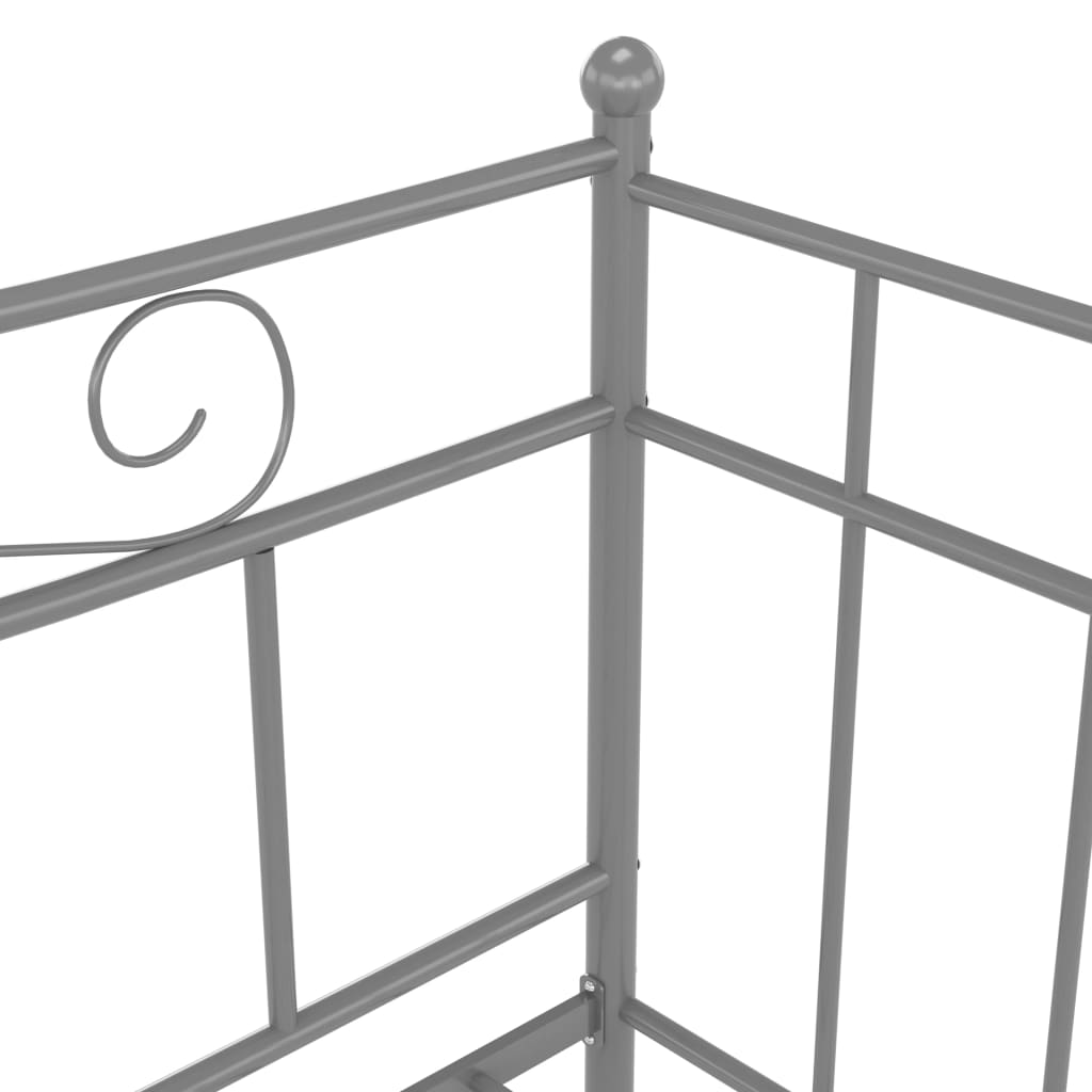 Telaio Divano Letto Grigio in Metallo 90x200 cm 324781