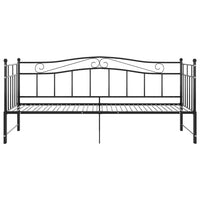 Telaio Divano Letto Estraibile Nero in Metallo 90x200 cm 324782