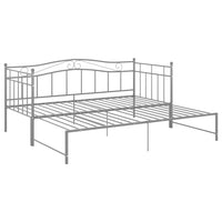 Telaio Divano Letto Estraibile Grigio in Metallo 90x200 cm 324784