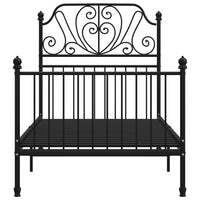 Giroletto-Struttura Letto Nero in Metallo 90x200 cm 480301