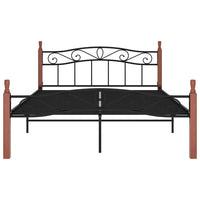 Giroletto in Metallo Nero e Legno Massello di Rovere 140x200 cm cod mxl 55990