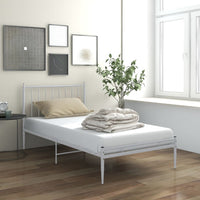 Giroletto-Struttura Letto Bianco in Metallo 100x200 cm 399538